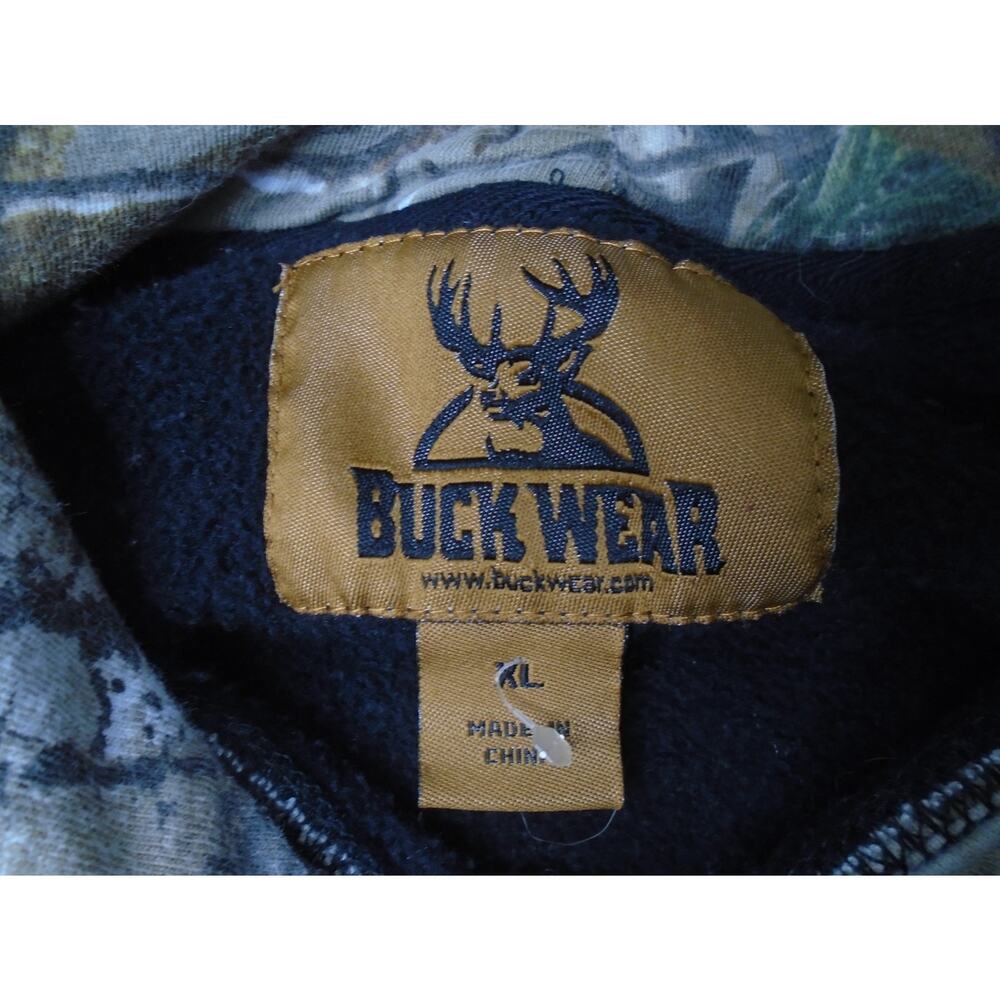 Buck Wear American Tradition Deer Hunter Hoodie Black Camouflage Size XL - Picture 3 of 11